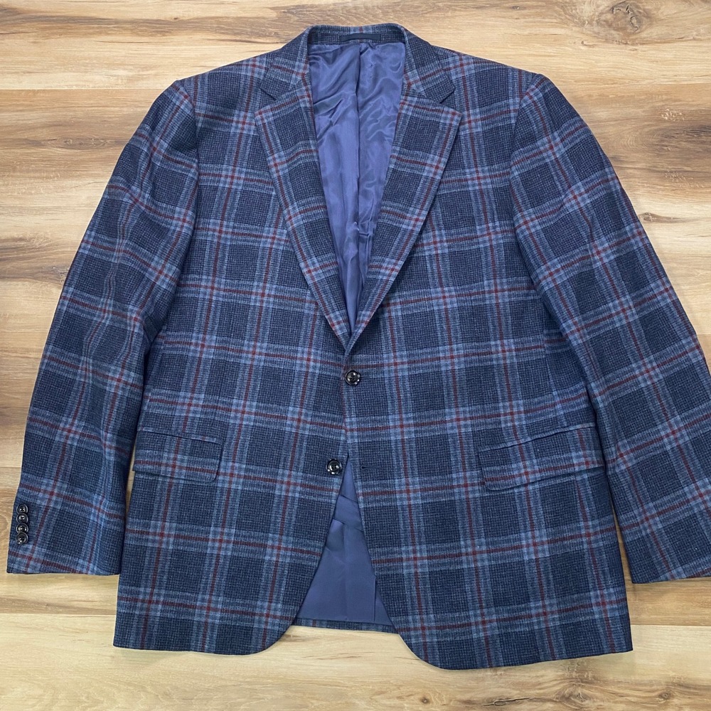 Sarar Sartoria Sport Coat US46 / 56EU Wool Silk Cashmere Ermenegildo Zegna Plaid
